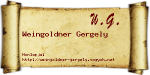 Weingoldner Gergely névjegykártya